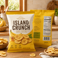 Sachets personnalisés à fermeture arrière pour chips de banane, chips de pommes de terre, emballages de snacks, sacs d'emballage alimentaire imprimés sur mesure