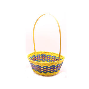 High Quality 100% Handmade Easter <b>Basket</b> <b>with</b> <b>Handle</b> Natural Bamboo Multi-Purpose Storage <b>Basket</b> Handicraft From Vietnam - Product Image 3