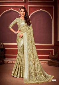 Saris de luxe en viscose de Banarasi pur, avec des fils d'argent et des broderies Paithani, pour les occasions spéciales, les mariages, en provenance de Maharashtra - Product Image 3