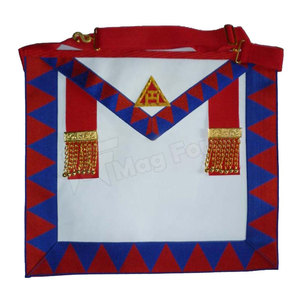 Delantales Masónicos de Terciopelo Bordados a Mano, Delantal de Ceremonia Personalizado de Alta Calidad con Costuras Detalladas - Product Image 5