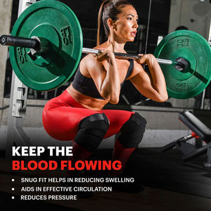 Bandages de genou en néoprène de haute qualité, design personnalisé, matériau solide, attelle de fitness, compression, prix de gros du Pakistan, OEM - Product Image 3