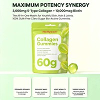 Gummies au collagène OEM : Favorise la santé des articulations, l'hydratation de la peau et la structure musculaire, soutient la santé des membranes cellulaires, de la peau et des cheveux