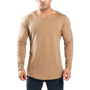 Entrenamiento Fitness algodón hombres correr camisetas rendimiento negro camisetas hombres músculo algodón/spandex camisetas OEM personalizado - Product Image 1