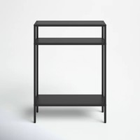 Mesas de Consola Metálicas Modernas para Entrada, Pasillo, Sala de Estar, Muebles de Lujo Negros Hechos a Mano, Duraderos y Fáciles de Limpiar