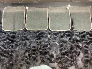 7/7 ondulé HD suisse dentelle frontale sud indien Temple extension de cheveux prix de gros paquet de cheveux humains bruts avec Afro/Curl Style - Product Image 2