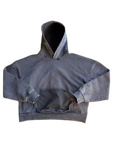 Sudadera con Capucha de Algodón French Terry con Lavado Ácido y Efecto Desgastado Vintage para Hombre, Precio Mayorista, MOQ Bajo - Product Image 3