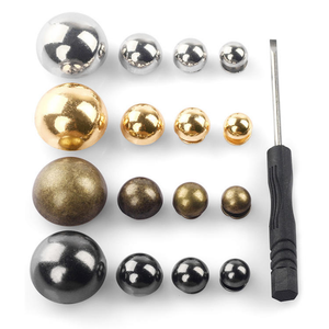 Rivet en cuivre en forme de champignon pour sac, ceinture, vis ronde, accessoire de décoration en cuir - Product Image 1