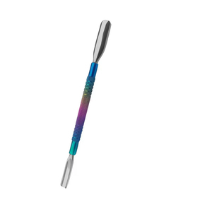 Pousse-ongles et grattoir en acier inoxydable de couleur personnalisée, double usage, durable, léger, réutilisable, outil de manucure carré pour salon de beauté - Product Image 5