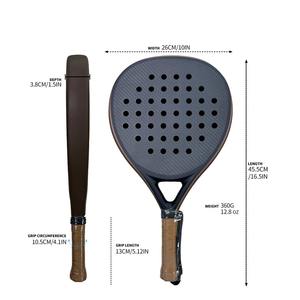 Raquette de Padel Professionnelle Personnalisée 2026 en Gros, Raquette de Tennis de Plage en Fibre de Carbone 18K 3K 12K, Filet Portable en Nylon - Product Image 4