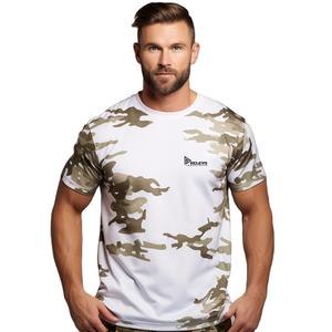 T-shirt pour homme en jersey 100% coton de qualité supérieure, vente en gros, design respirant, style camouflage, 220 g/m², prix attractif - Product Image 1
