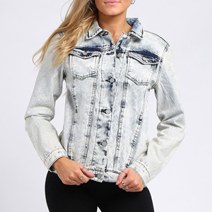 Chaqueta vaquera con forro de lino y lana transpirable para mujer, cierre de botones, diseño de moda de manga larga, chaqueta vaquera para Otoño e Invierno - Product Image 3