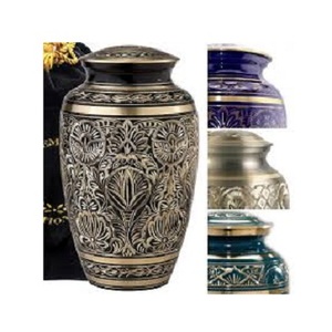 Longues urnes funéraires en métal laiton abordables pour le stockage des cendres dans la décoration de la maison de la crémation Grande qualité Meilleure vente Élégant Aura Adulte - Product Image 5