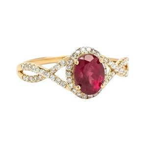 Bague femme rubis naturel et CZ pierre précieuse juillet pierre de naissance nuptiale anniversaire grappe minuscule bijoux faits à la main 925 bague en argent Sterling - Product Image 3