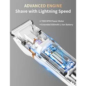 Tondeuse électrique étanche IPX7 rechargeable pour femmes, rasoir bikini humide/sec à chargement USB pour le corps et la zone pubienne - Product Image 5