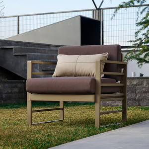 Meubles d'extérieur tissés au design moderne Ensembles de meubles de jardin et de patio en bois de teck massif toutes saisons - Product Image 4