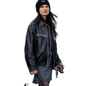 Chaquetas de Cuero Personalizadas para Mujer, Chaquetas de Motociclista de Cuero a la Moda, Chaqueta de Cuero PU de Alta Calidad, Ropa Urbana - Product Image 2