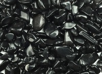 Cristaux de méditation et de guérison Reiki, obsidienne noire et agate, éclats de cristal polis faits à la main de 5 mm à 14 mm, décoration d'intérieur, nouvelle arrivée