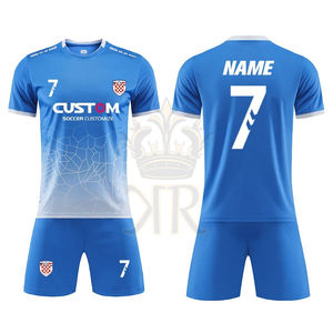 ชุดเสื้อฟุตบอลออกแบบได้ตามต้องการวัสดุแบบอินเตอร์ล็อคระบายอากาศได้พิมพ์หมายเลขเสื้อทีมฟุตบอลใส่ได้ทั้งชายและหญิง - Product Image 3