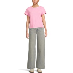 Nouveau Jean Denim Ample Bleu Taille Basse Coupe Large pour Femme 100% Coton Séchage Rapide Écologique Style Boyfriend Coupe Décontractée - Product Image 3