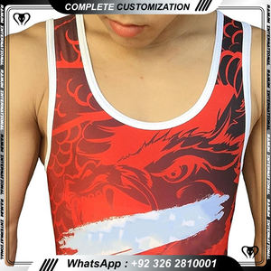 ชุดมวยปล้ำบริการ OEM สีฟ้าชุดกีฬาลายการ์ตูนสีฟ้า - Product Image 4