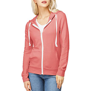 Sweat à capuche court à fermeture éclair pour femme, Logo personnalisé, décontracté - Product Image 1