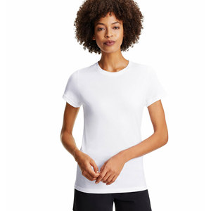 New Arrival Hot Sale Custom Women T shirts Blank Plain 100% Cotton Slim Fit Women Round Neck Women T shirts - Product Image 5