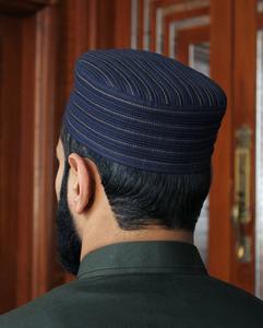 Elegant Islamic Men's Skull Cap Precision Stitched Lines Waterproof Adjustable for Daily Spiritual Use Outdoor Casual Sports - Product Image 4