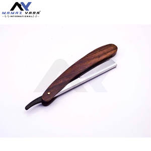 Maquinilla de afeitar recta personalizable de calidad superior, uso Personal profesional, hoja de acero inoxidable, Natural mango de madera, herramienta de afeitado - Product Image 6