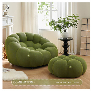 Canapé individuel inclinable en tissu, style <span class=keywords><strong>bulle</strong></span> coloré, en forme de ballon de football, compressible sous vide, pour salon - Product Image 1