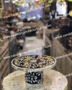 Handmade Mother Pearl Inlay Resin Colorful Bone Inlay Dessert <b>Stand</b> Platter Wood Tray Serving Chocolate Decorative Set Ready - Product Image 6