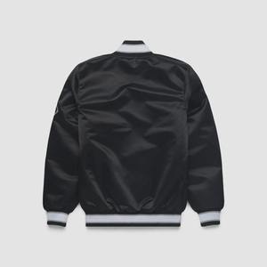 Vente en gros Veste Letterman en satin Veste universitaire brodée très brillante pour la mode et les équipes - Product Image 4