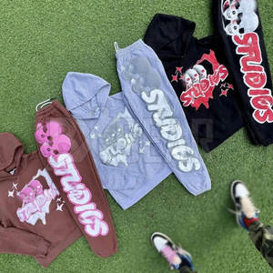 Fabricación de alta calidad de tamaño personalizado Puff impresión chándales Jogging trajes de gran tamaño Puff impresión chándal - Product Image 2