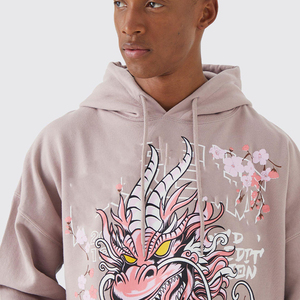 Chándales acampanados con lavado ácido de la mejor calidad para hombres Vintage Wash Stylish Hip Hop Sweat Suits Puff Printed Sport/Casual Winter - Product Image 3