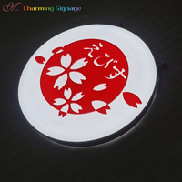 Boîte à lumière LED acrylique lumineuse circulaire personnalisable Nouveaux caissons à lumière publicitaires avec logo mural commercial