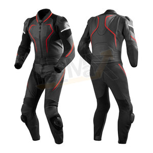 Traje de cuero ligero para motocicleta de carreras hecho en Pakistán Características de protección de dos piezas con diseño barato Servicios OEM disponibles - Product Image 6