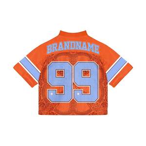 Diseño personalizado 100% poliéster camiseta de fútbol americano uniforme de sublimación de alta calidad transpirable Boxy camiseta de fútbol americano - Product Image 4