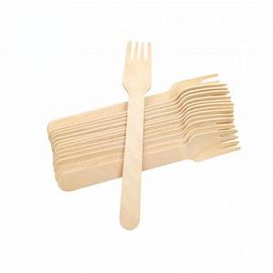 Tenedores de madera de abedul natural desechables ecológicos precio producto - Product Image 3