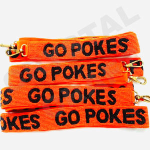 CRYSTAL CRAFT Go Pokes Sangle de sac à main perlée, couleur personnalisée, perles de rocaille, style indien, taille personnalisée, logo personnalisé accepté - Product Image 1