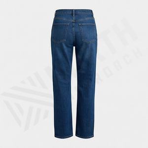 Jeans à jambes larges taille haute style rétro pour femmes Coupe régulière avec devant plat Pantalons déchirés décontractés sexy Vente en gros de styles - Product Image 2