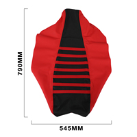 Remplacement de la peau de siège JFG Heavy Duty TRX450ER rouge et noir à côtes antidérapantes pour Honda ATV, pièces de véhicule tout-terrain 4 roues