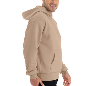 Vente en gros de streetwear épais en coton de haute qualité imprimé 100% uni sans ficelle pour hommes sweats à capuche d'hiver pour hommes - Product Image 4