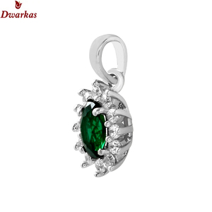 Fabricant de bijoux de luxe haut de gamme, pendentifs halo en argent sterling 925 avec pierres précieuses multicolores CZ, vente en gros. - Product Image 2