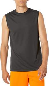 New Arrival Custom Printed 100% Polyester Quick Dry V-neck <b>Men's</b> Gym Tank Top Sport <b>Singlets</b> Made in Pakistan - Product Image 2