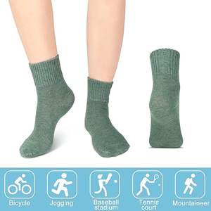 Chaussettes pour femmes, chaussettes mi-mollet élastiques à la cheville - Product Image 3