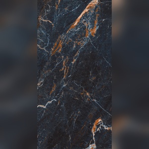 Carrelage Céramique Effet Marbre Noir Premium, Veining Gris Foncé, Résistant à l'Usure, Antidérapant, Revêtement de Sol Grand Format, Matériau de Construction - Product Image 6