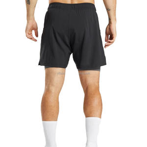 2 in 1 Gym Shorts Men Training Activewear with Inner Compression <b>Layer</b>, Elastic Waist & Custom Wholesale Manufacturing - Product Image 4