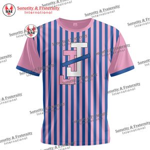 T-shirts brodés pour femmes avec lettres grecques de la sororité Jack and Jill |   T-shirt en coton polyester personnalisé pour femmes, broderie de sororité - Product Image 4