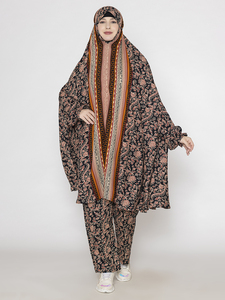 Última colección 2024 diseñador de Mujeres de manga larga vestido de oración conjunto de cordón moda islámica vestidos musulmanes para mujeres y niñas - Product Image 4