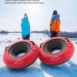 Winter Inflatable <b>Snow</b> <b>Tube</b> <b>Snow</b> <b>Sled</b> Towable Foldable Portable Safety Soft Bottom Oxford Cloth Thickened PVC Inner <b>Tube</b> for - Product Image 2