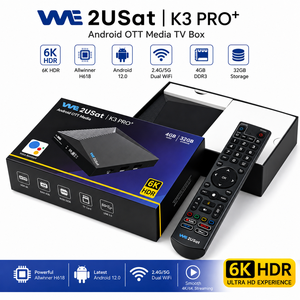 กล่องทีวี Android 12.0 รุ่น We2USat K3 PRO+ ขายส่ง H618 4GB 32GB เครื่องเล่นมีเดียอัจฉริยะ 6K รองรับ 1000M Gigabit Wifi6 บลูทูธ พร้อมรีโมทสั่งงานด้วยเสียง เทียบกับ Vseebox - Product Image 1